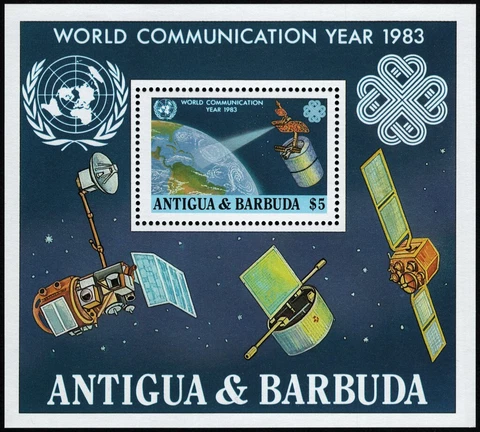 Antigua #SGMS787 MNH S/S 1983 Satellite UN Telecomm Planet Earth [702] Cover