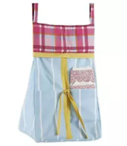 Kenneth Brown Sweet Stitches Hanging Diaper Stacker Pink Blue Plaid Holder NEW - Picture 1 of 4