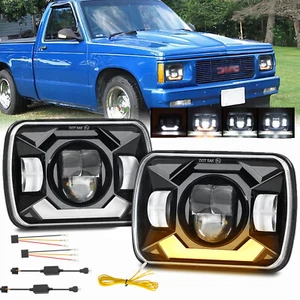 Pair 5x7" 7x6 LED Headlight Hi/Lo Beam DRL For Toyota Pickup 82-95 Tacoma 95-97 - Imagen 1 de 8