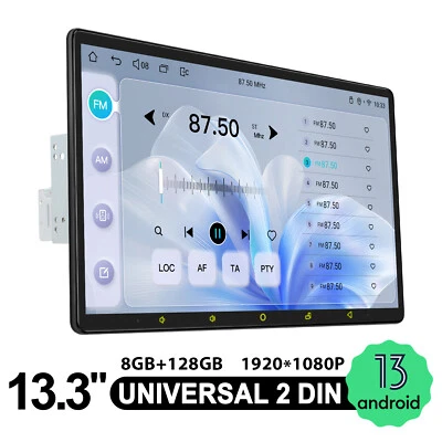 13.3 Zoll Multimedia Radio Android 13 Mit IPS Touchscreen FM Radio GPS Navi WLAN - Bild 1 von 4