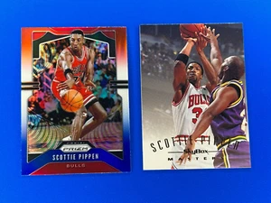 Scottie Pippen 2019-20 Panini Prizm #10 RWB Prizm + 1995 Skybox Masters #117 Lot - Picture 1 of 4