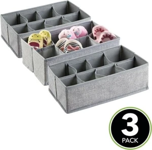 Set of 3 nursery storage box 8 Pocket Fabric Ideal Baby Organizer Grey new - Picture 1 of 7