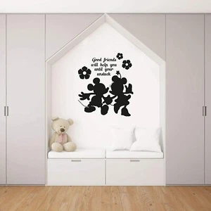 Friends Mickey Mouse Disney Quote Home Room Wall Sticker Vinyl Art Decal Decor - Picture 1 of 5