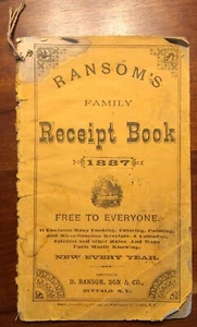 Libro de recibos familiares de Ransom 1887... Muchos hechos que vale la pena conocer Búfalo NY - Imagen 1 de 7