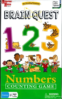 Brain Quest, 1,2,3 Numbers, NEW! Counting Game Age 3 up University Games - Image 1 of 3