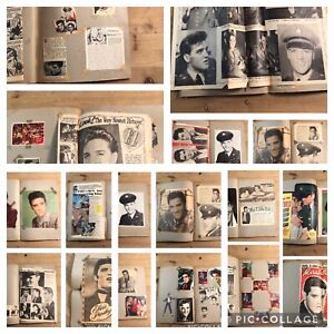 Elvis Presley Scrapbook 1960s UK Press Newspaper Cuttings Postcards Etc..