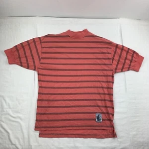 Vintage Dockers T Shirt Adult Medium Pink Striped Sailing Boating 90s Logo Patch - Picture 1 of 11