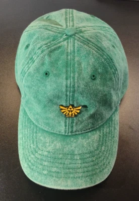 The Legend of Zelda Hat Cap Strap Back Green Metal Logo Adult Baseball Nintendo - Image 1 of 4