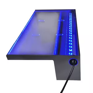 Pondmaster LED Lighted Waterfall 12 inch Spillway for Gardens or Pools, Blue - Picture 1 of 9