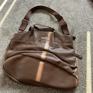 Babymel London Baby Changing Bag Brown Faux Leather Handbag With Changing Mat. - Picture 1 of 24