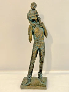 Sculpture of Father Carrying Son on Shoulders - Picture 1 of 9