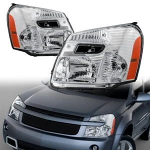 Conjunto de faros de carcasa cromada con lente transparente para Chevrolet Equinox 2005-2009 - Imagen 1 de 12