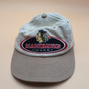 Gorra Starter Chicago Blackhawks Cuero Ajustable Correa NHL De Colección - Imagen 1 de 11