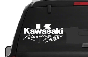 Kawasaki Racing Vinyl Decal Window Bumper Sticker Jet Ski 4x4 SxS Off Road - Picture 1 of 19