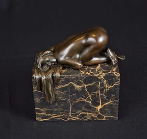 Bronzeskulptur Erotik Nackte Frau Bronze Figur Akt - Bild 1 von 6