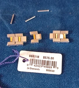 Bulova Watch Band Links, 5 links w/pins # 98R118 - Picture 1 of 9