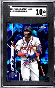 2020 Topps Chrome Update Sapphire U-145 Ronald Acuna Jr. SGC 10 GEM MINT - Picture 1 of 2