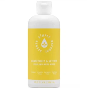 Simply Natural Scents Hair & Body Wash  10-oz. vegan: Grapefruit & Vetiver - Picture 1 of 1