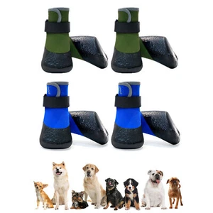 4pcs Waterproof Dog Shoes for Large Medium Dog Boots Paw Protectors Winter Snowy - Picture 1 of 19