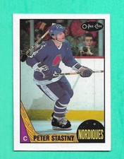(1) PETER STASTNY 1987-88 O-PEE-CHEE # 21 NORDIQUES EX-MT CARD (G5817)