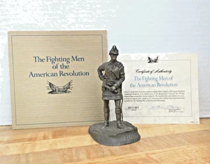 Franklin Mint Fighting Men American Revolution Pewter COA Officer 3rd Virginia - Bild 1 von 9