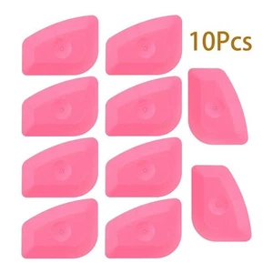 Simplify the Vinyl Wrapping Process 10Pcs Pink Hard Card Squeegee Scraper Set - Picture 1 of 12