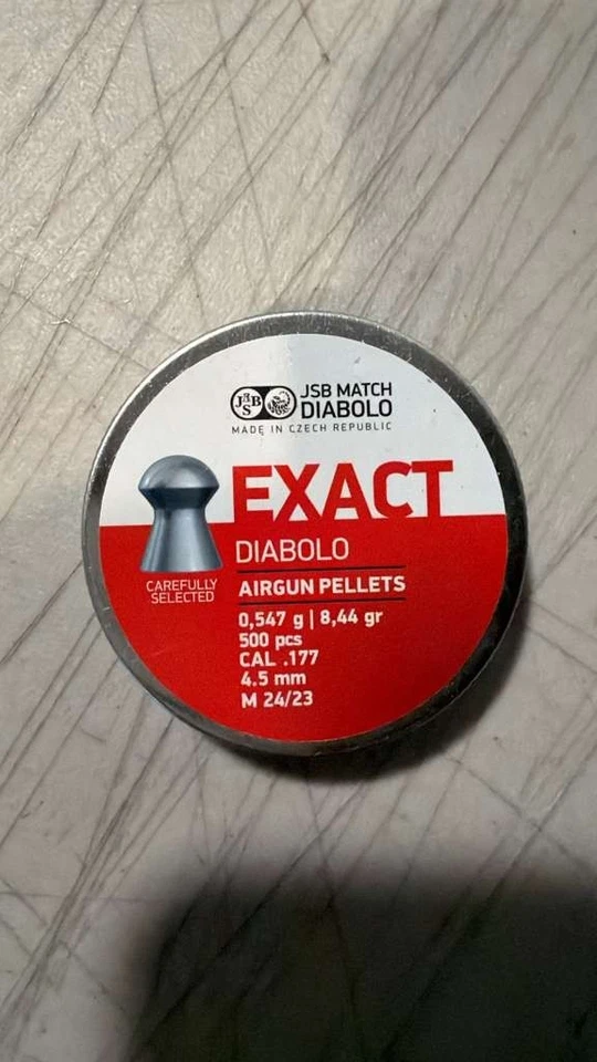 JSB Match 500 Count EXACT Domed 4.51mm .177 Caliber Premium Airgun Pellets - Image 1 of 1