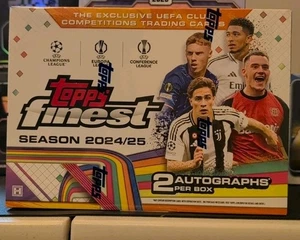 2024-25 Topps Finest UEFA Club Competitions Soccer Hobby Box - Picture 1 of 2