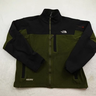 Chaqueta para hombre The North Face grande verde negra Windstopper polar cremallera completa TNF Foto 1 de 4