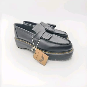 Dr. Martens Adrian Quad Mono Vegan Leder Plateau Halbschuhe Schwarz Unisex Gr. 13 - Bild 1 von 5