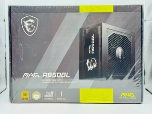NEW SEALED - MSI MAG A650GL Gaming Power Supply 80 Plus Gold Certified 650W - Afbeelding 1 van 3