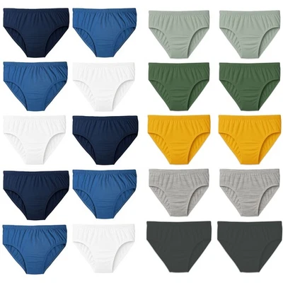 BOYS 10 PACK BRIEFS UNDERWEAR KNICKERS 100% COTTON RICH AGE 2-16 BELVIAN - Image 1 of 2