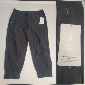 Pantalones Athleta Mujer 14 Trekkie North Crop Jogger Cordón Atletismo Negro - Imagen 1 de 10