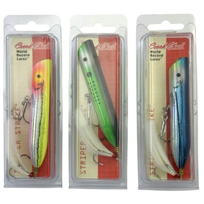 LOTE MIXTO SEÑUELO DE PESCA CREEK CHUB STRIPER STRIKE 3.5" x3 • Serie 12500P Foto 1 de 3