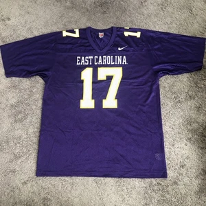 Vintage Nike East Carolina Pirates Football Jersey #17 Men’s Size 2XL Purple Y2K - Picture 1 of 9