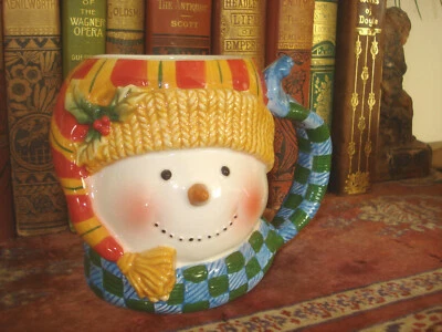 Taza de café Susan Winget muñeco de nieve JUMBO TALLA 3D colección Tis the Season Foto 1 de 4