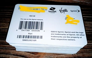 Boost, Virgin, Sprint Nano Sim SIMOLW216R See Phone Compatibility In Description - Picture 1 of 1