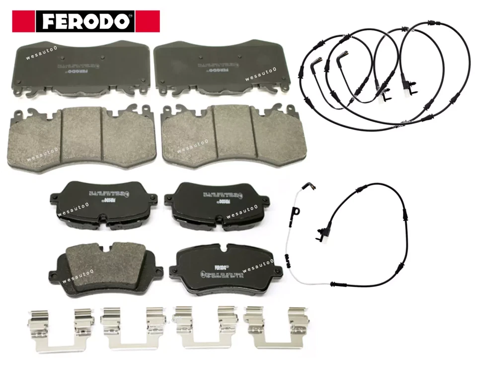 Front & Rear Brake Pad Set +Sensor OEM for Land Rover Range Rover Sport 2.0 3.0 - Image 1 of 1