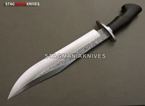 18'' Custom Hand Forged J2 Steel Hunting Modern Bowie Knife Vintage MIcarta - Picture 1 of 8