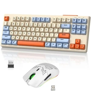 ZIYOULANG M87 Wireless Gaming Keyboard,TKL LED Rechargeable Mechanical Feeling - Picture 1 of 44