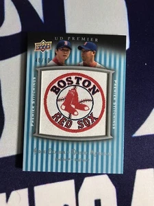 2008 UD Premier Matsuzaka Okajima Premier Stitchings Boston Red Sox Patch #/50 - Picture 1 of 2