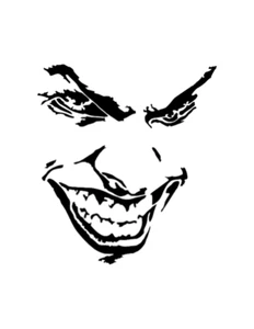 Joker Clown Smile Face 8.5" x 11" Custom Stencil Sheet FAST FREE SHIPPING - Picture 1 of 1