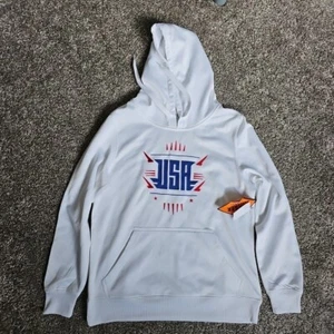 The Original Ranger Apparel White Ladies Small Team USA Embroidered Hoodie - Picture 1 of 12