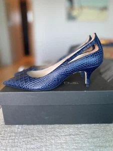 Massimo Dutti Blue Coco Heel Shoes - Picture 1 of 15