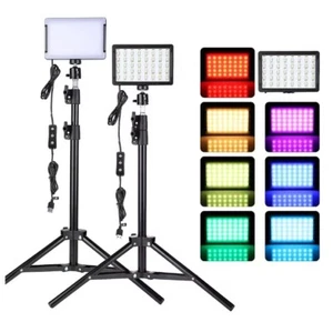 Led Video Light Camera Photography Lighting Kit with Tripod & 4 Color RGB Filter - Picture 1 of 6