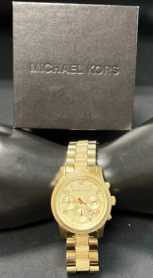Reloj Michael Kors MK5826 Runway Cronógrafo Mujer Dorado Foto 1 de 4