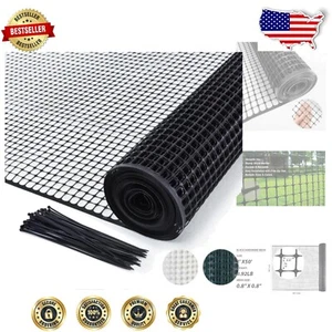 Reusable Plastic Garden Netting 4' x 50' – Easy Install Fencing with 50 Zip Ties - Picture 1 of 7