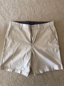 Nautica Shorts Men 32W Deck Short Classic Fit Beige Preppy Khaki Chino Boat - Picture 1 of 5