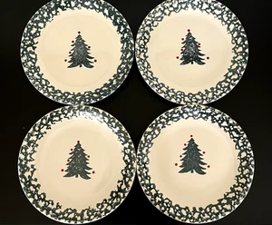4er Set Weihnachtsbaum Winter Wunderland Tienshan 10" Essteller Folk Craft - Bild 1 von 5