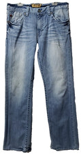 Big Star Pioneer Boot Jeans 36 x 34 36L Men Distress Light Wash Embroider POCKET